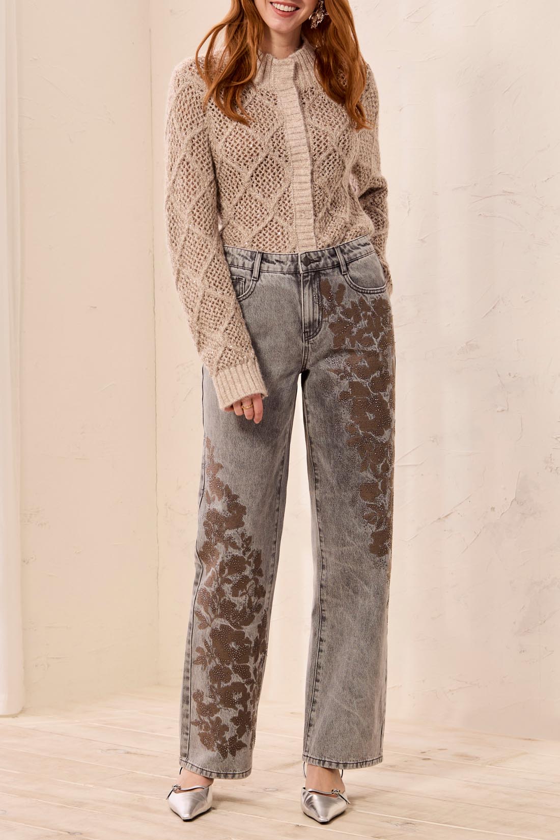 Brooke Super Embellished Straight Jean