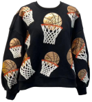 Black Basketball Hoop Sweatshirt